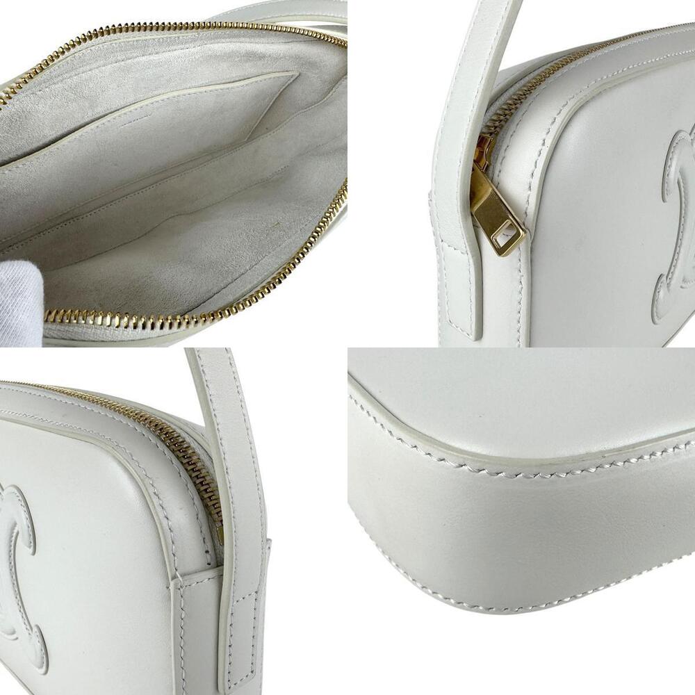 Celine Bag White Triomphe Leather Shoulder - Picture 3 of 4